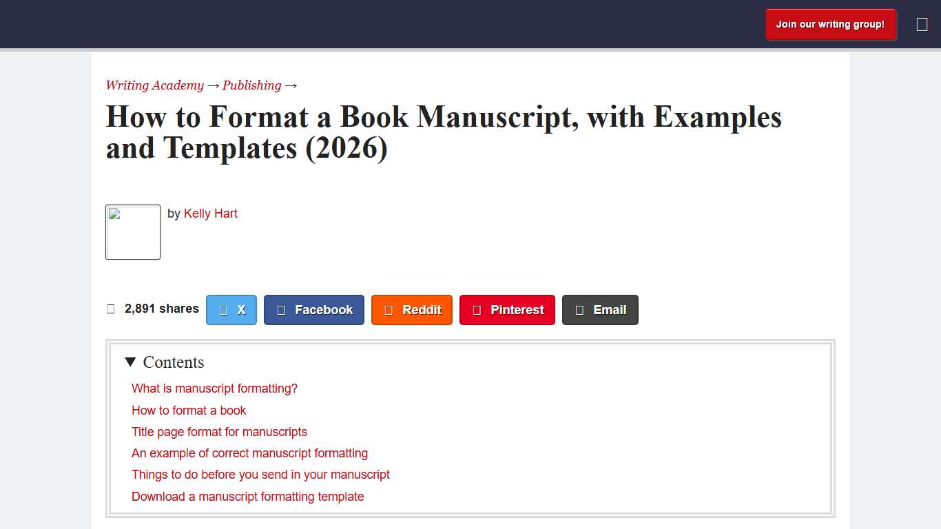 Manuscript Format: How to Format a Novel, with Examples (2026)